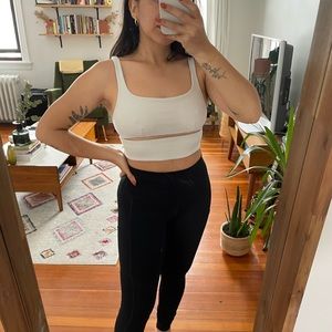 ALO YOGA off white sports bra